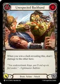 Unexpected Backhand Blue (Super Slam) — Flesh & Blood TCG Card Value