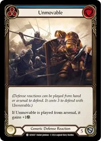 Unmovable Blue (Blitz Deck: Outsiders - Uzuri) — Flesh & Blood TCG Card Value