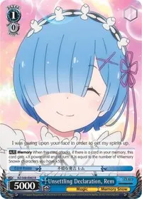 Unsettling Declaration Rem (Re:ZERO Memory Snow)