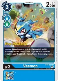 Veemon (New Awakening Pre-Release Cards) — Digimon Card Game Card Value