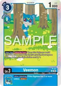 Veemon P 117 Beginning Observer Pre Release (Digimon Promotion Cards)