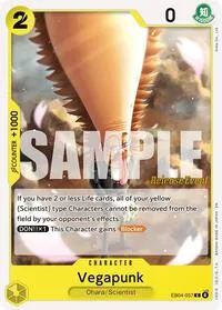 Vegapunk (Adventure on Kami's Island Release Event Cards) — One Piece Card Game Card Value