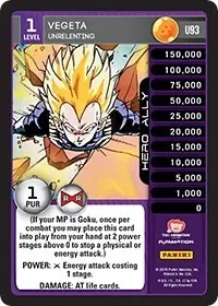 Vegeta Unrelenting (Panini: Evolution)