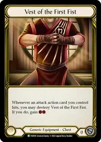 Vest of the First Fist Golden FAB100 (Flesh and Blood: Promo Cards)