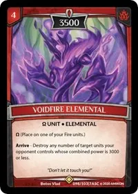 Voidfire Elemental (Ascension) — Argent Saga TCG Card Value