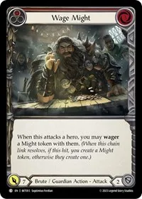 wage might red (Blitz Deck: Heavy Hitters - Betsy) — Flesh & Blood TCG Card Value