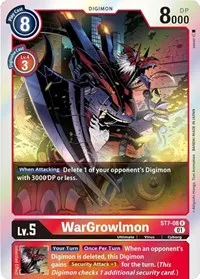 WarGrowlmon (Starter Deck 07: Gallantmon) — Digimon Card Game Card Value