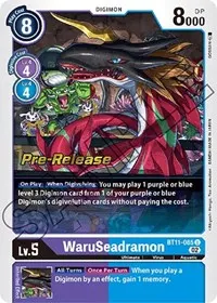 WaruSeadramon (Dimensional Phase Pre-Release Cards)