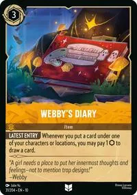 Webbys Diary (Whispers in the Well) — Lorcana TCG Card Value
