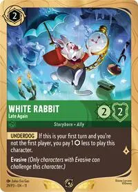 White Rabbit Late Again (Disney Lorcana Promo Cards)