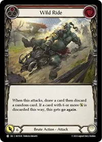 wild ride red (Heavy Hitters) — Flesh & Blood TCG Card Value