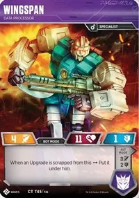 Wingspan Data Processor (Titan Masters Attack) — Transformers TCG Card Value