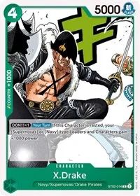 XDrake (Starter Deck 2: Worst Generation) — One Piece Card Game Card Value