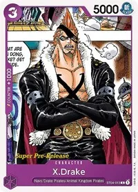 XDrake (Super Pre-Release Starter Deck 4: Animal Kingdom Pirates) — One Piece Card Game Card Value