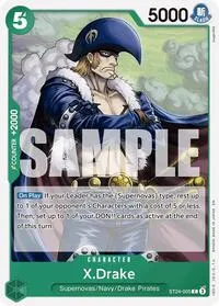 XDrake (Starter Deck 24: GREEN Jewelry Bonney) — One Piece Card Game Card Value