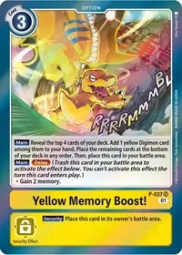 Yellow Memory Boost (Digimon Promotion Cards) — Digimon Card Game Card Value