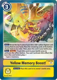 Yellow Memory Boost (Digimon Promotion Cards)