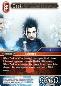 Zack (Opus X) — Final Fantasy TCG Card Value
