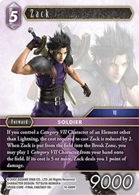 Zack (Emissaries of Light) — Final Fantasy TCG Card Value
