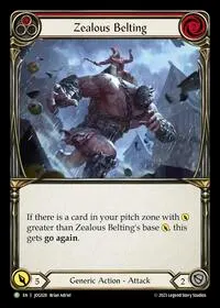 Zealous Belting Red JDG028 (Flesh and Blood: Promo Cards)
