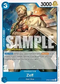 Zeff (Wings of the Captain Pre-Release Cards) — One Piece Card Game Card Value