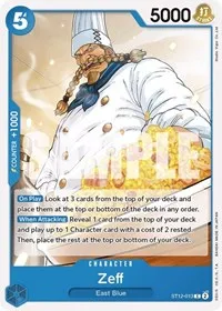 Zeff (Starter Deck 12: Zoro and Sanji) — One Piece Card Game Card Value