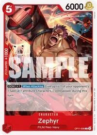 Zephyr (A Fist of Divine Speed) — One Piece Card Game Card Value
