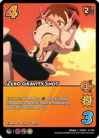Zero Gravity Shot (UniVersus: My Hero Academia: Girl Power) — UniVersus Card Value