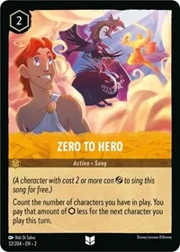 Zero To Hero (Rise of the Floodborn) — Lorcana TCG Card Value