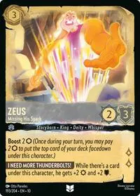 Zeus Missing His Spark (Whispers in the Well)