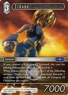 Zidane Starter (Opus III) — Final Fantasy TCG Card Value