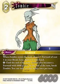 Zombie (Crystal Dominion) — Final Fantasy TCG Card Value