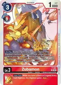 Zubamon P 097 2024 Regionals Champion (Digimon Promotion Cards)